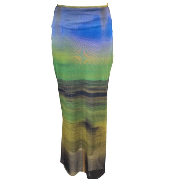 2/$30 ZARA Small Multicolor Ombre Mesh Fitted Skirt - Picture 1 of 15